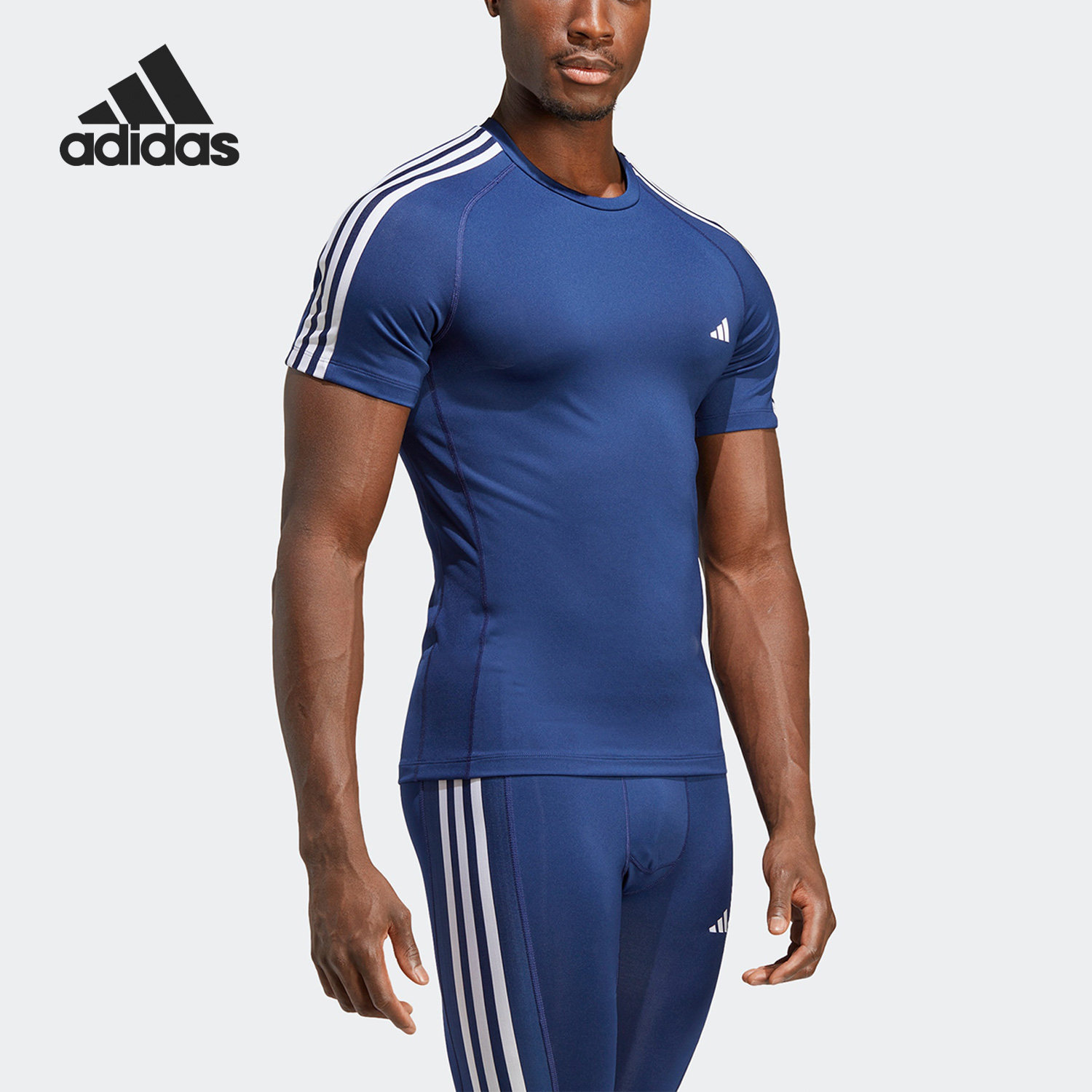 Adidas/阿迪达斯官方正品 TF 3S TEE 男子运动紧身健身短袖IC2166