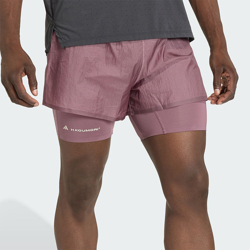 Adidas/阿迪达斯正品夏季男士时尚跑步二合一简约训练短裤KB8431