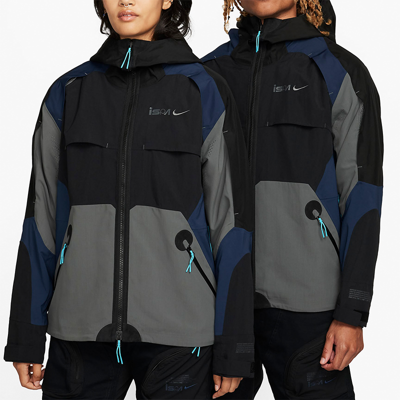 耐克男女梭织宽松户外拼接外套