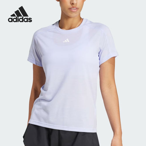 Adidas/阿迪达斯官方正品Logo套头圆领短袖T恤新款短袖T恤JC9532