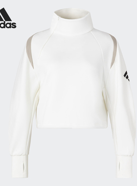 Adidas/阿迪达斯官方正品FUSTL W P CREW女士短款简约卫衣JM2454