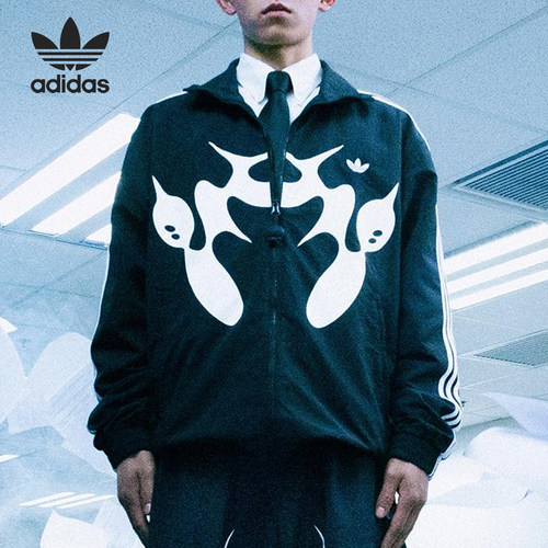 Adidas/阿迪达斯正品三叶草男士时尚印花梭织夹克外套JL7541