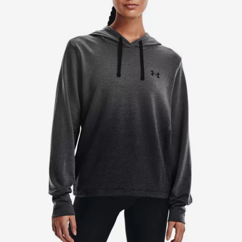 UA/安德玛正品训练女士宽松时尚复古跑步卫衣套头衫1370978-010