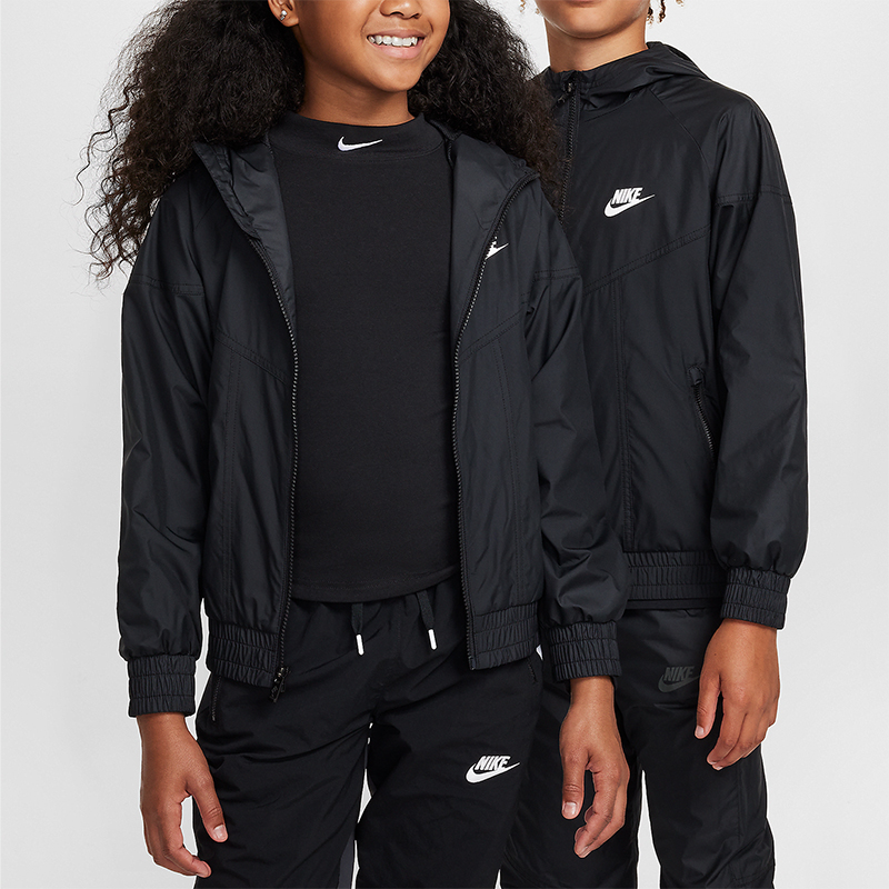 Nike/耐克正品2025新款大童宽松透气连帽夹克外套AFZ5516-010