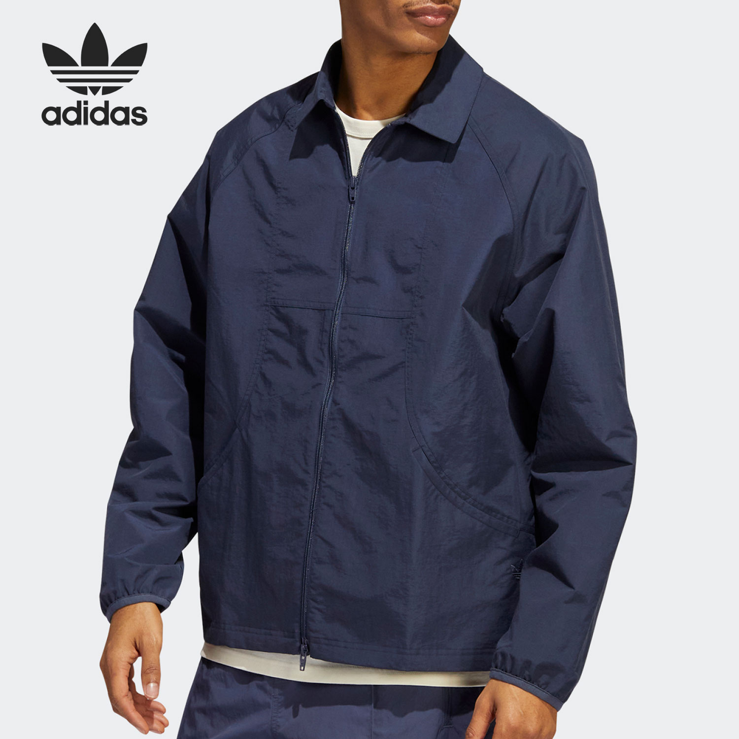 Adidas/阿迪达斯官方正品 COACH 三叶草男子运动夹克外套 HA1283