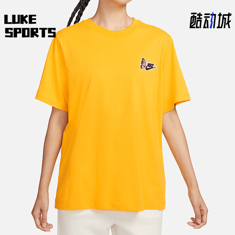 Nike/耐克正品新款女士蝴蝶字母印花时尚短袖T恤FD2548-739