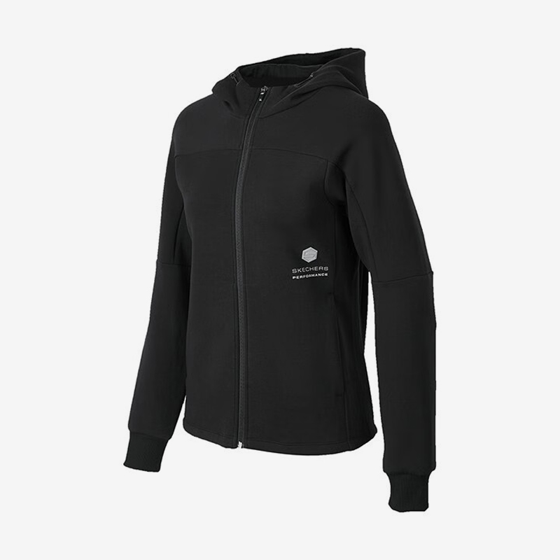 Skechers/斯凯奇正品2023秋季新款女士防风连帽运动夹克外套