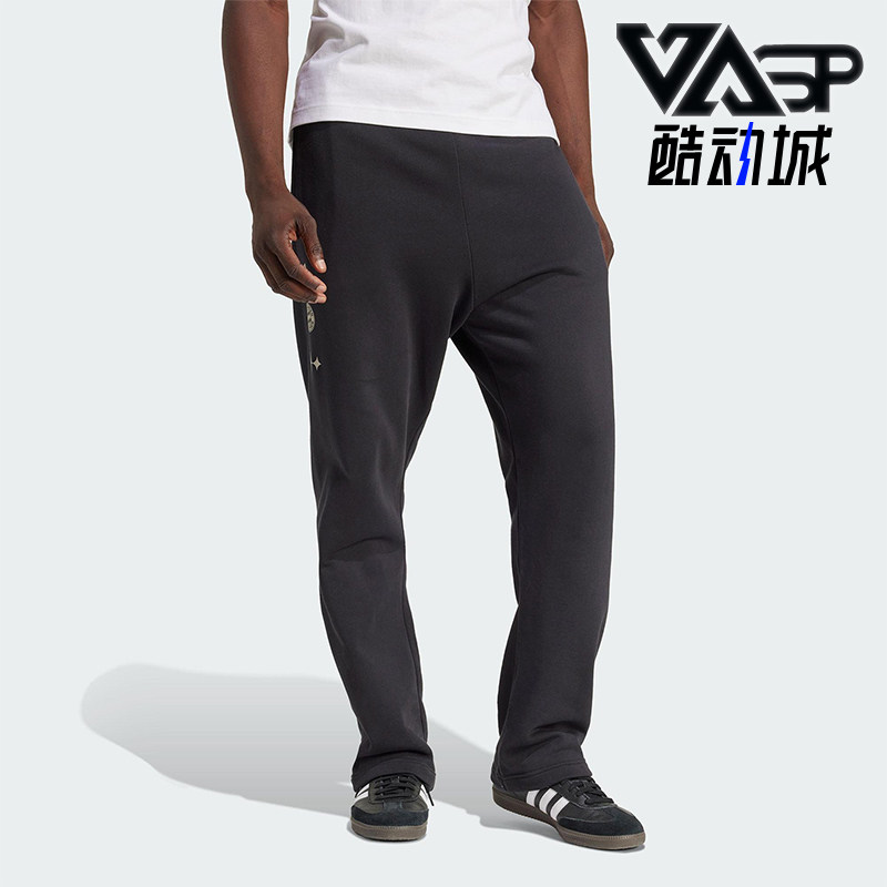 Adidas/阿迪达斯正品2025男士足球训练经典耐穿图案运动裤JF0578