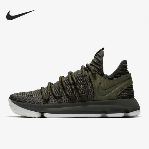 Nike耐克正品KD 10男圆头系带中帮实战运动休闲篮球鞋917732-900