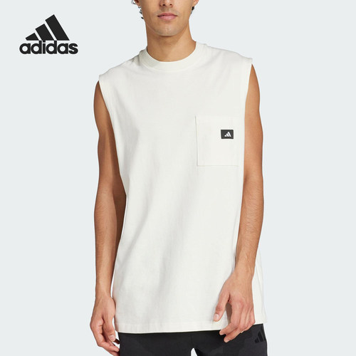 Adidas/阿迪达斯官方正品夏季款男士简约运动宽松透气背心JJ3974