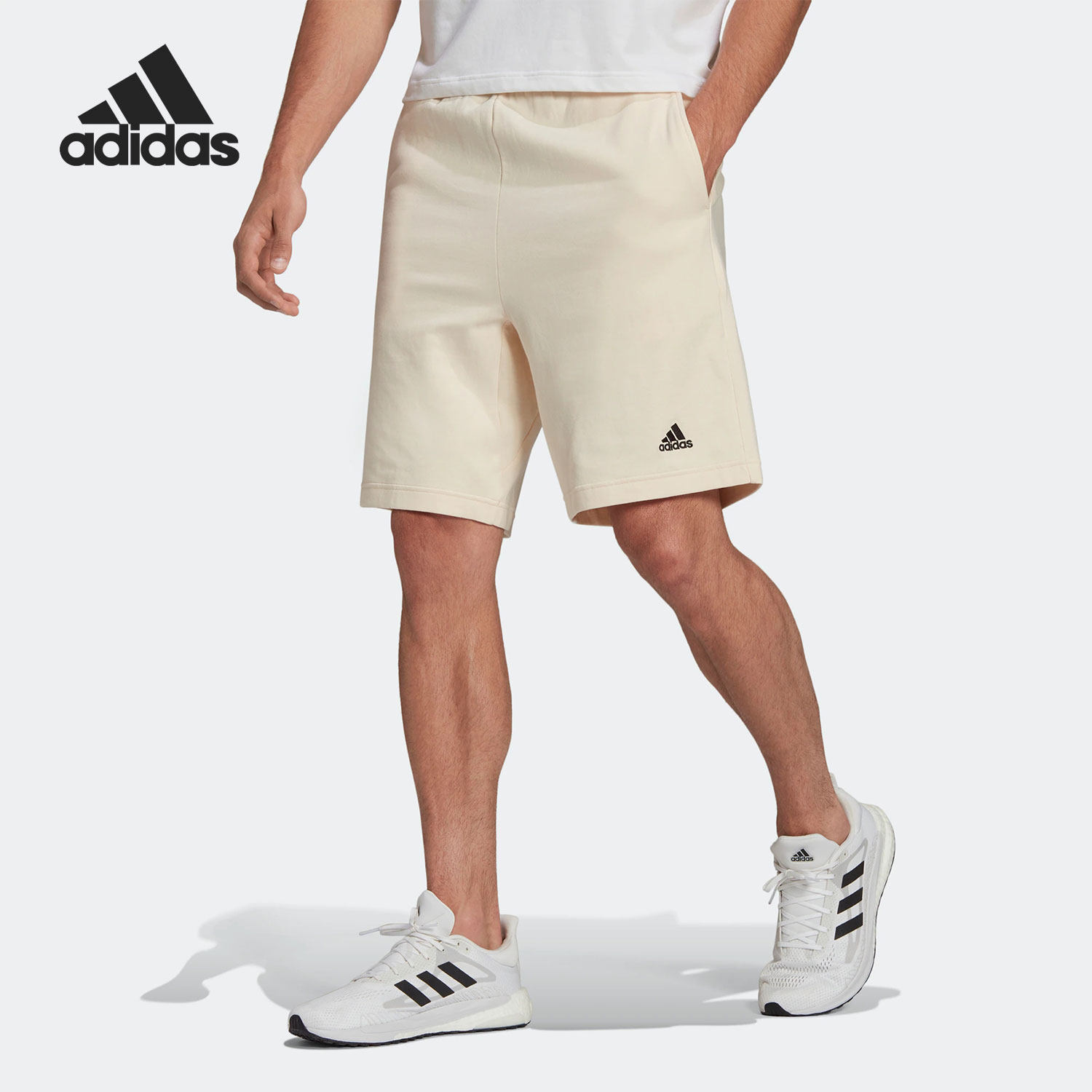 Adidas阿迪达斯正品男宽松透气速干居家运动短裤五分裤HB6588