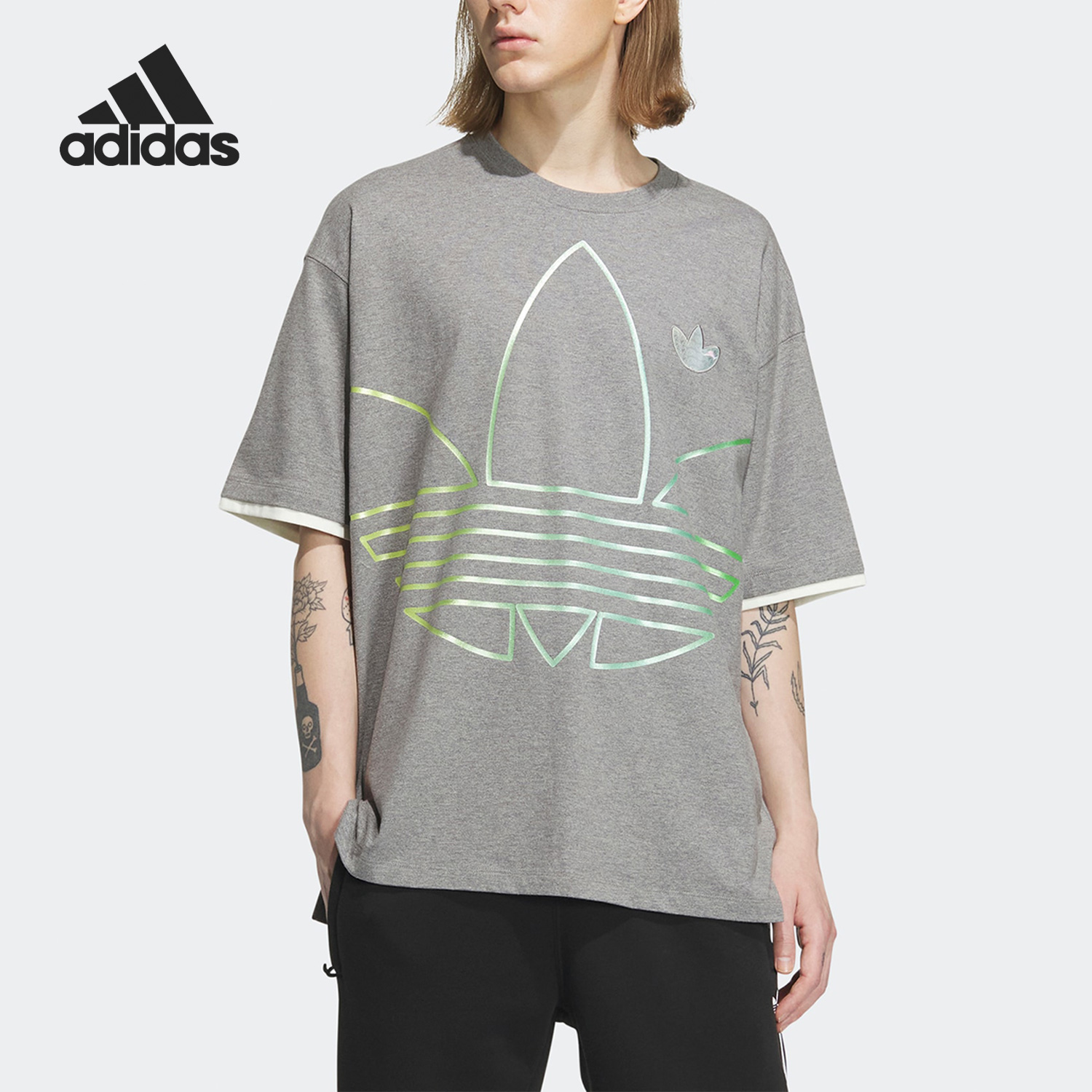 Adidas/阿迪达斯正品三叶草LT TEE SS M 1男子运动短袖IP7542
