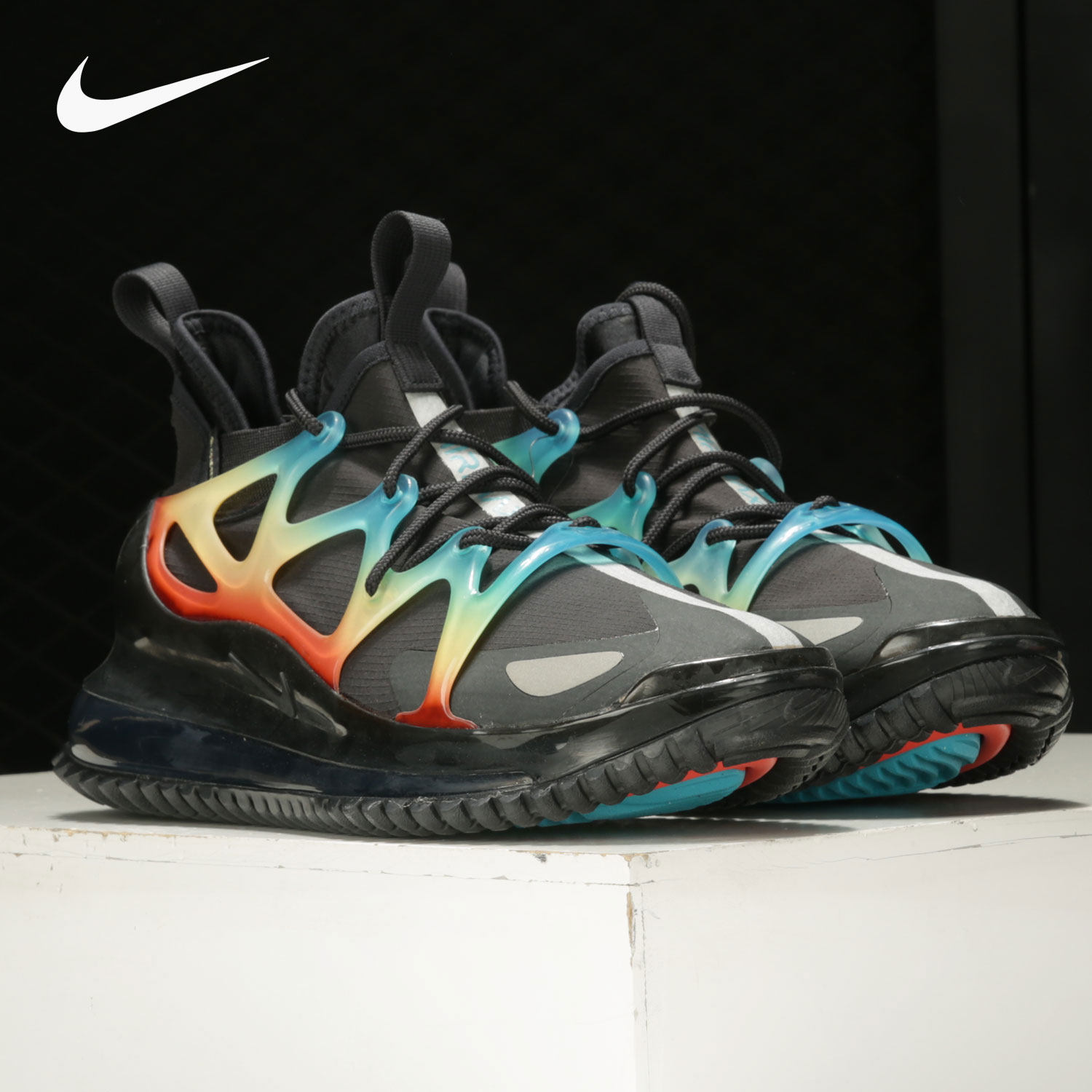 Nike耐克正品男减震气垫渐变休闲舒适运动鞋跑步鞋BQ5808-003