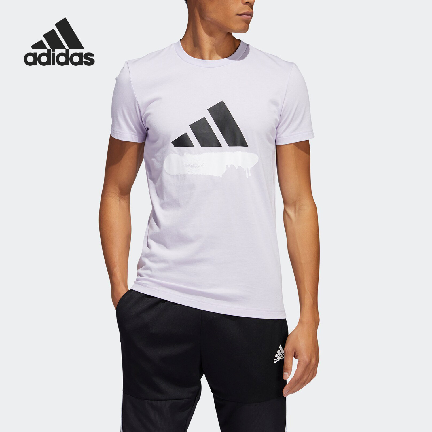 Adidas阿迪达斯正品男吸湿圆领透气排汗运动休闲短袖T恤FT2827