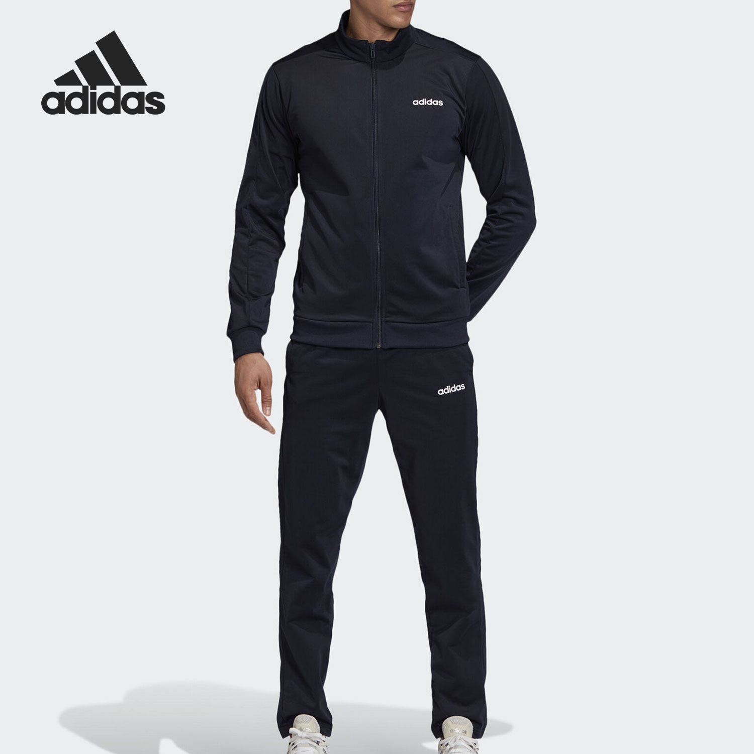 Adidas/阿迪达斯正品运动服男子休闲时尚立领拉链经典套装 FM6312