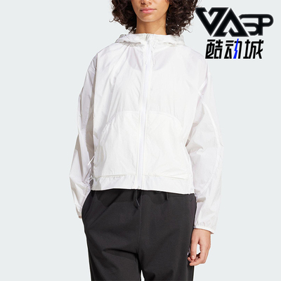 Adidas/阿迪达斯正品2025女士简约短款梭织经典运动外套JP0464
