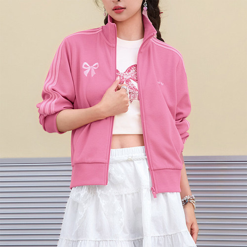 Adidas/阿迪达斯正品TRACK TOP W 女士复古风经典运动外套LF1199