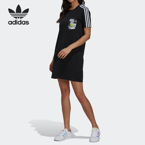 Adidas/阿迪达斯正品当季女子新款三叶草运动连衣裙 HA4719