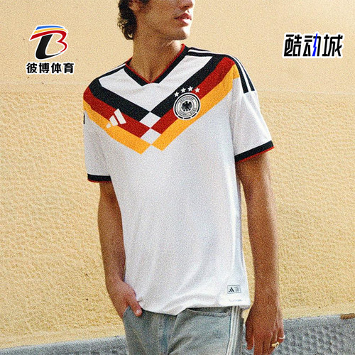 Adidas/阿迪达斯正品GERMANY 26男女运动足球修身训练短袖JN2066