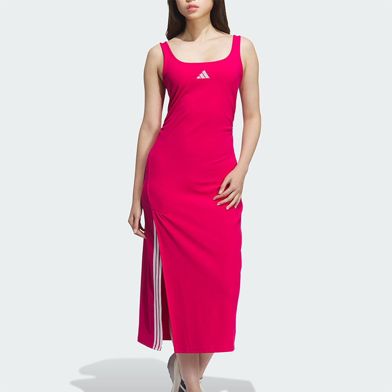 Adidas/阿迪达斯正品STORY DRESS女士透气长款开叉连衣裙KB7757