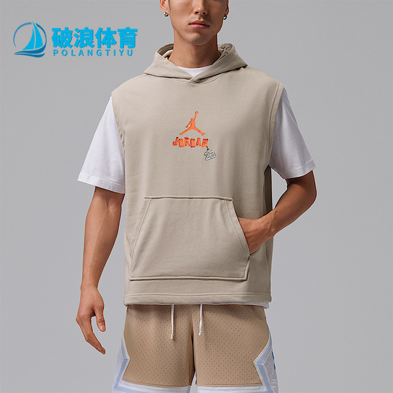 Nike耐克正品男连帽复古套头无袖运动休闲短袖卫衣IR6310-236