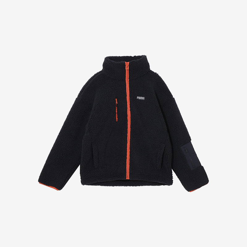 Puma/彪马正品新款男士复古立领拉链长袖绒感外套689592-16