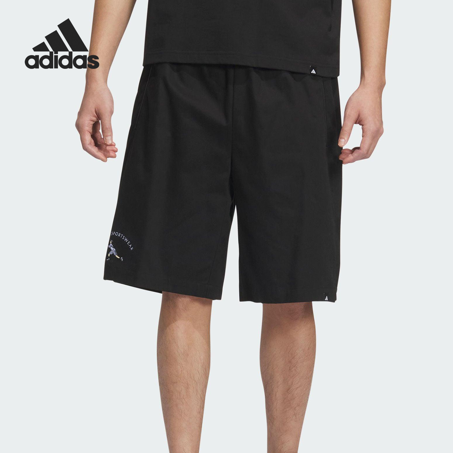 Adidas/阿迪达斯官方正品GFX SHORTS男士宽松居家休闲短裤JL6061