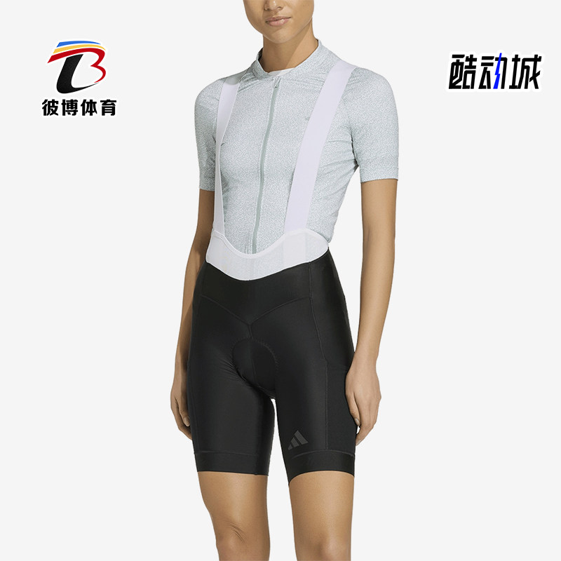 Adidas/阿迪达斯正品新款女黑灰色自行车经典修身骑行裤KB9575