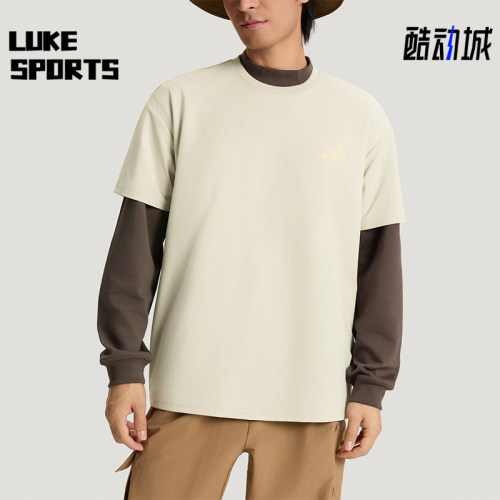 Adidas/阿迪达斯正品夏季男士运动户外时尚印花宽松短袖T恤KE3703