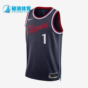 Nike/耐克正品洛杉矶快船队男士圆领透气运动背心T恤FQ4702-422