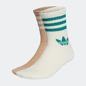 透气运动中筒袜两双装 三叶草男女同款 HL9423 阿迪达斯正品 Adidas