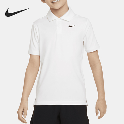 Nike/耐克正品 Tour Dri-FIT 大童简约翻领运动T恤FV0299-100
