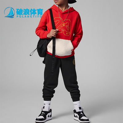 Nike/耐克正品新款小童时尚连帽长袖长裤运动套装FJ9633-010