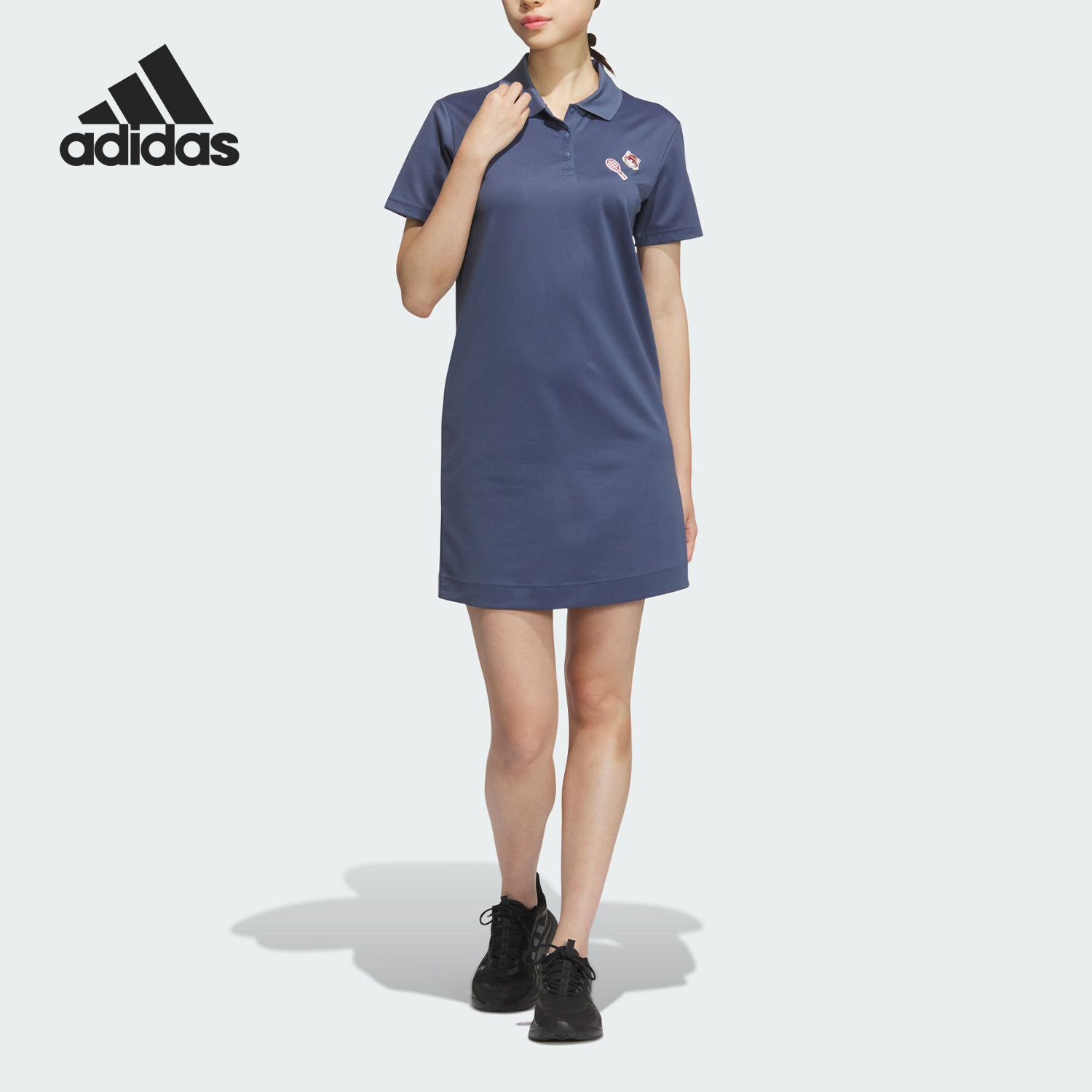 Adidas/阿迪达斯官方正品夏季新款女士时尚运动休闲连衣裙JD5254