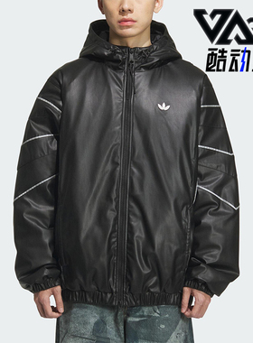 Adidas/阿迪达斯正品三叶草男女休闲运动宽松连帽保暖棉服KC2653