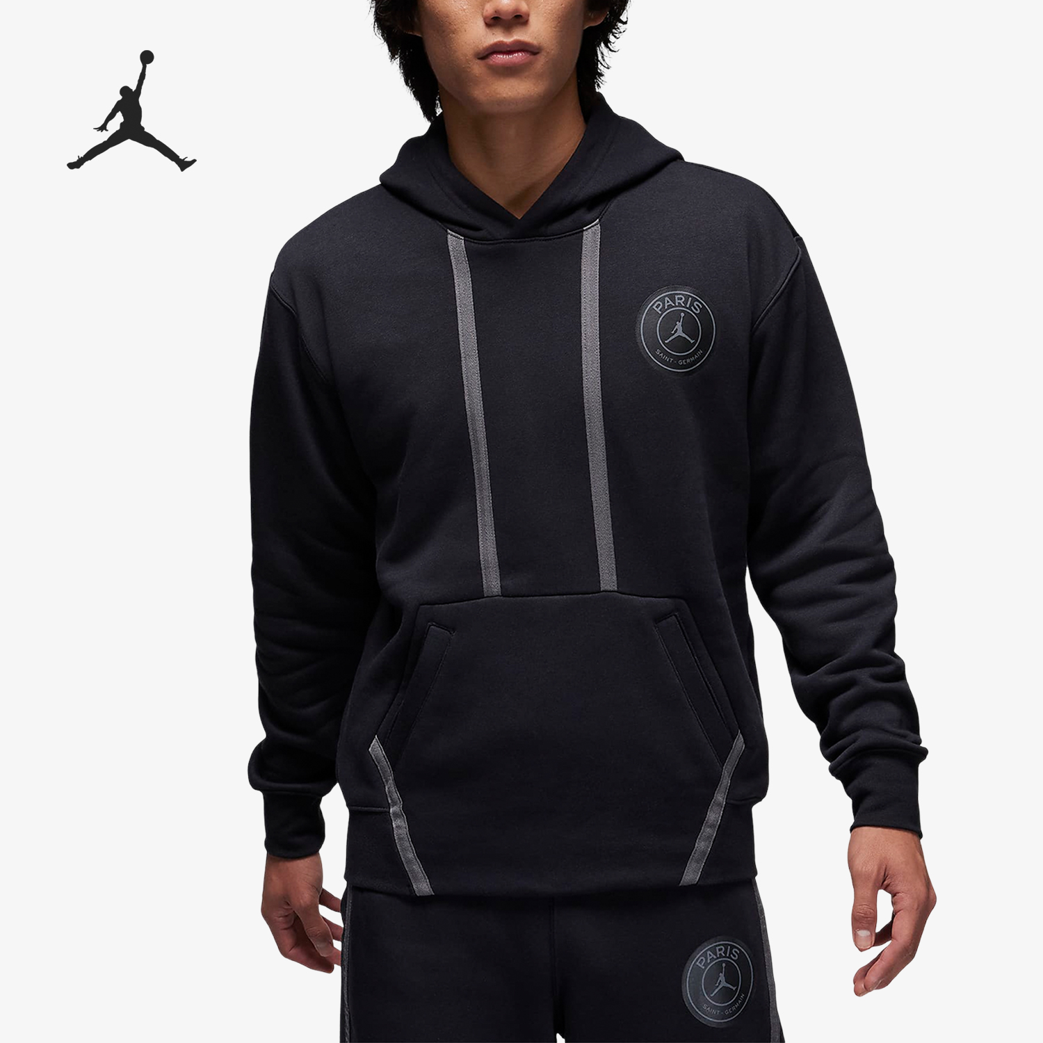 Nike/耐克正品JORDAN x PSG大巴黎男士加绒套头衫DZ2924-010