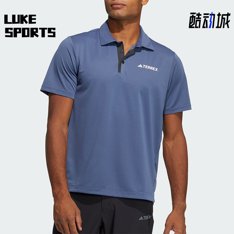 阿迪达斯男士户外运动POLO衫