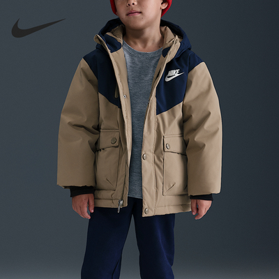 Nike/耐克正品春秋小童休闲拉链三防羽绒工装运动夹克IQ9934-247