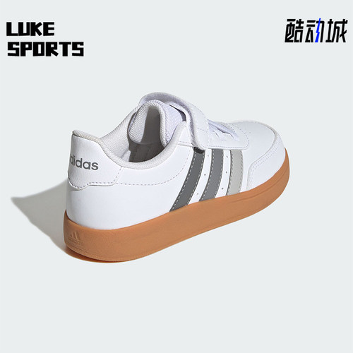 Adidas/阿迪达斯正品新款小童魔术贴低帮运动轻便板鞋JI0962