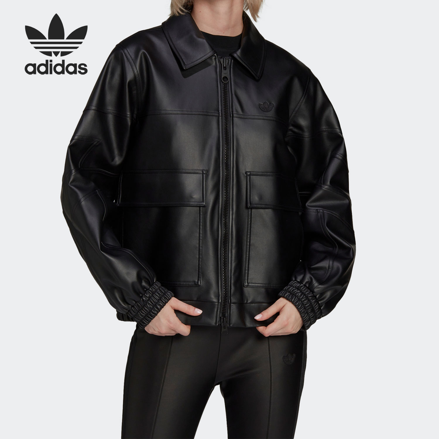 阿迪达斯三叶草女子运动夹克