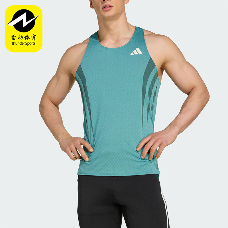 Adidas/阿迪达斯正品2025夏季款男士运动风跑步工字背背心JV9307