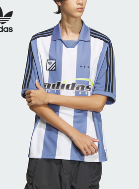 Adidas/阿迪达斯官方正品三叶草男士复古印花休闲POLO衫IW6308
