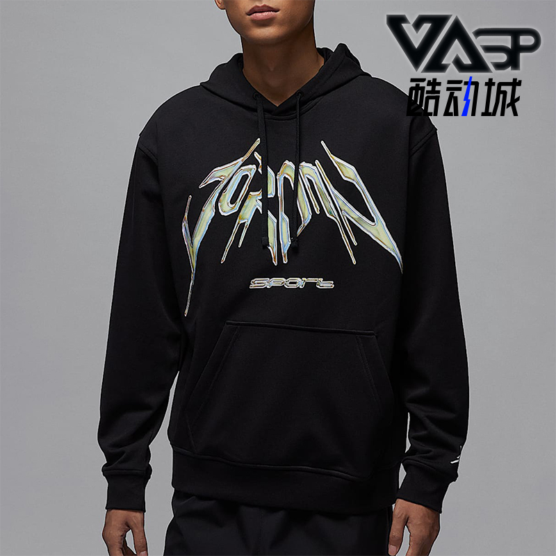 Nike/耐克正品JORDAN男士针织套头连帽印花卫衣HF9903-010