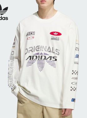 Adidas/阿迪达斯官方正品三叶草男士宽松运动赛车时尚长袖KH1200