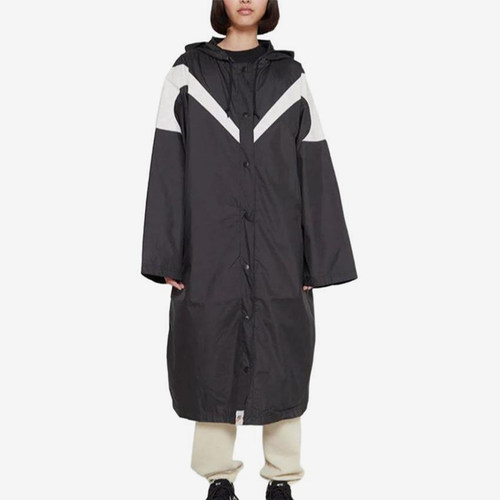 Nike/耐克正品春秋女士梭织拼接连帽户外经典长款大衣DX9873-010