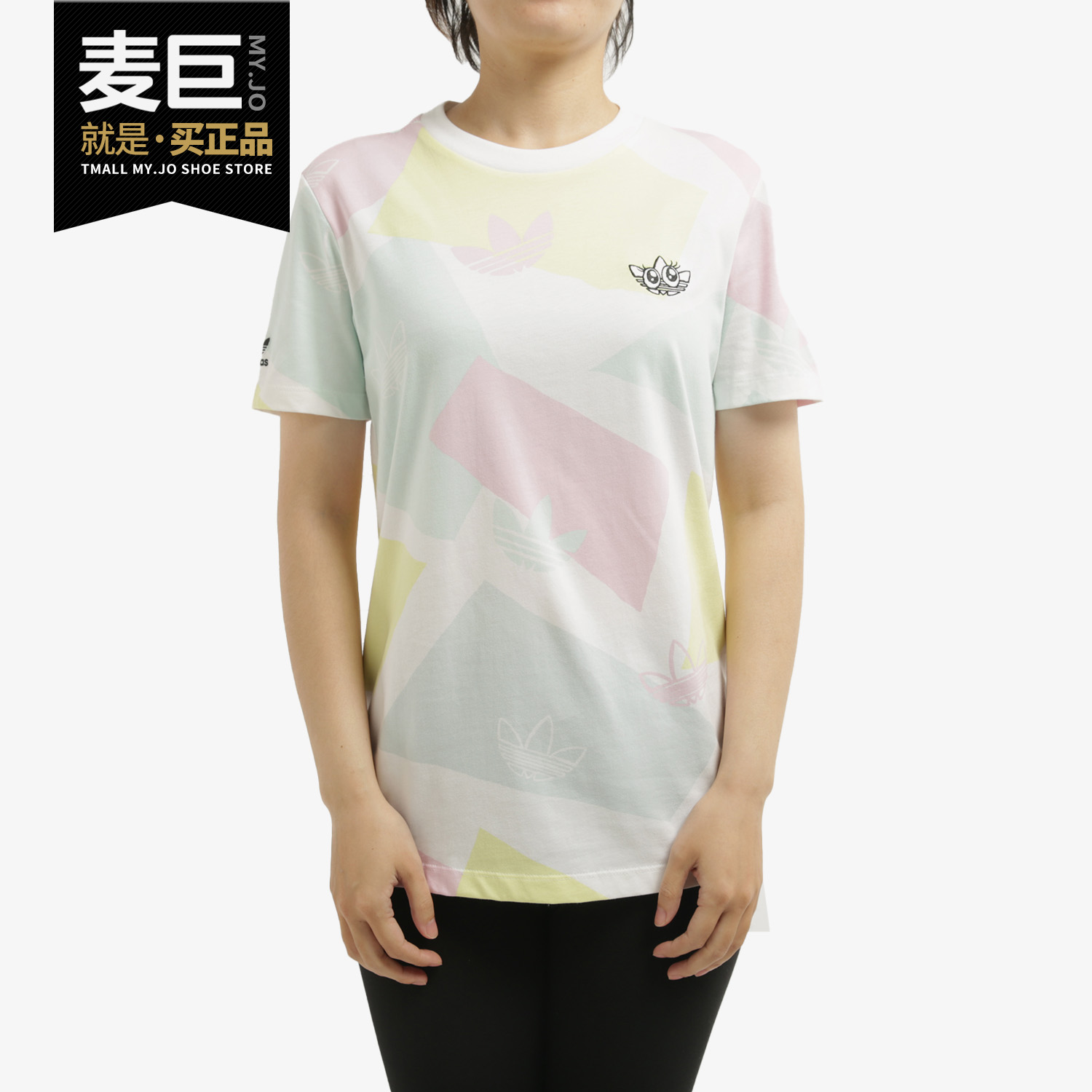 Adidas/阿迪达斯正品 三叶草 Graphic Tee 女子运动短袖T恤GK3674