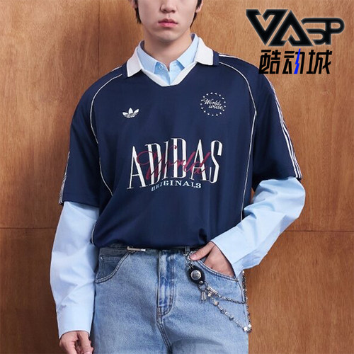 Adidas/阿迪达斯正品三叶草针织宽松休闲潮流短袖POLO衫KY2192