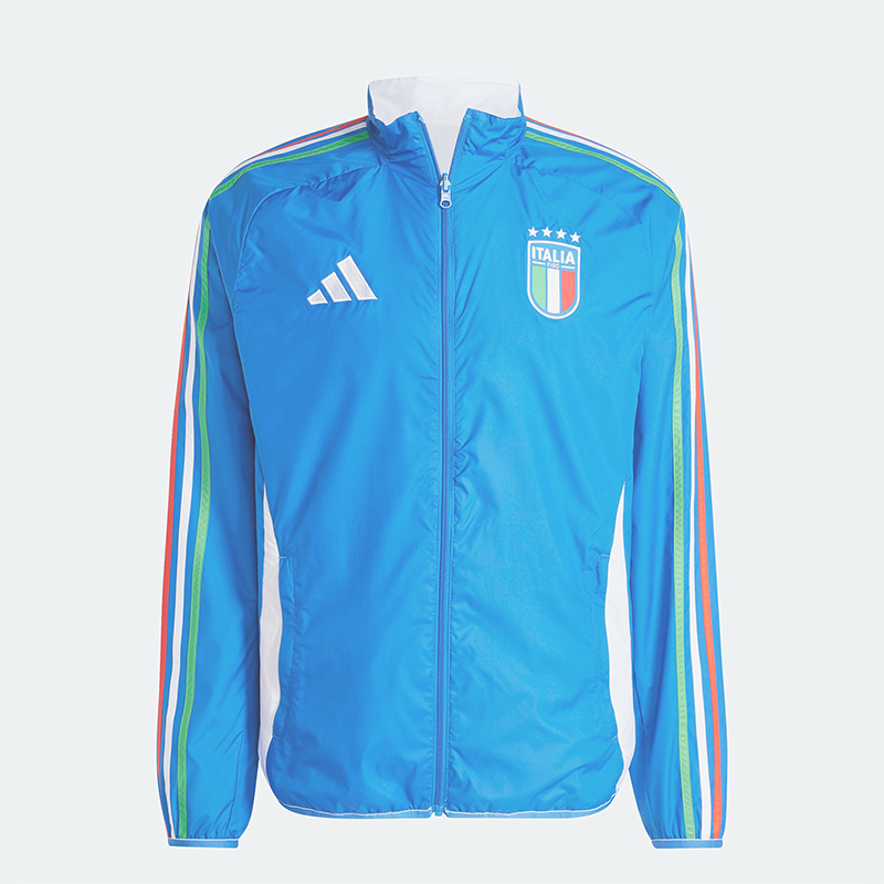 阿迪达斯男士双面穿足球运动外套