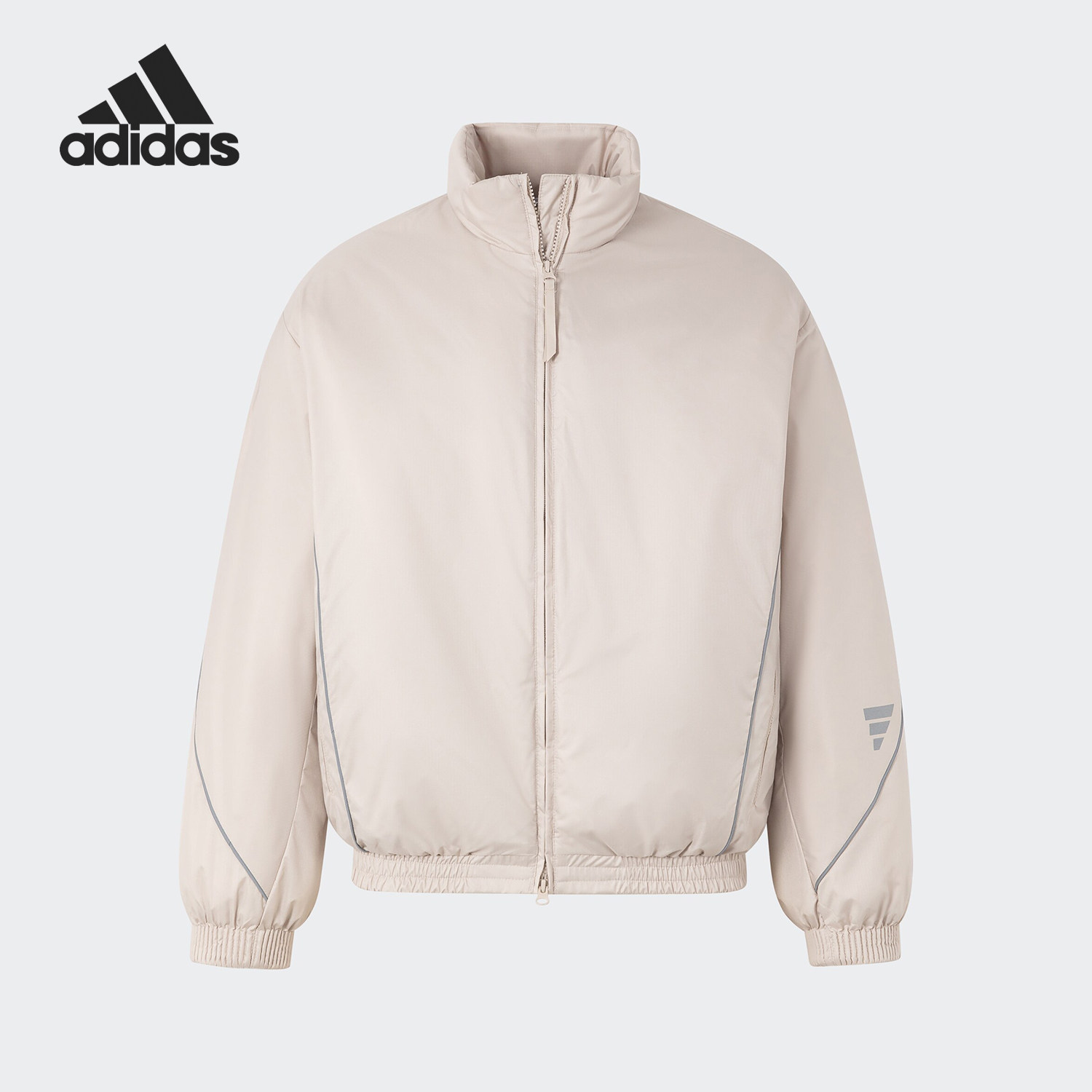 Adidas/阿迪达斯官方正品2024男士反光条宽松休闲立领棉服JY0212图片