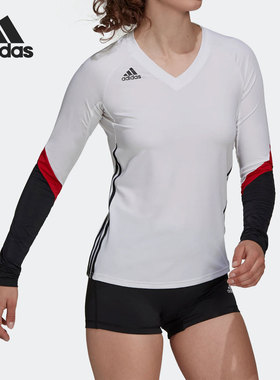 Adidas/阿迪达斯正品当季新款排球女子运动V领长袖T恤H20872